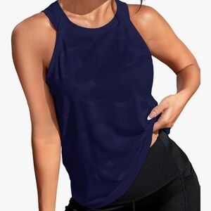 Women's Navy Blue Sleeveless Top